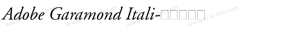 Adobe Garamond Itali字体转换